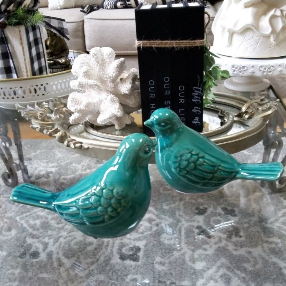🥳🎈HOST PICK!!🎈🥳  🐦 NEW! SET/2 MODERN Farmhouse CERAMIC Accent BIRDS 🐦